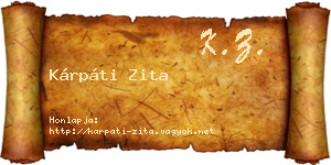 Kárpáti Zita névjegykártya